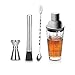 wanhaishop Zestaw koktajlowy szklany shaker do koktajli, shaker Martini, shaker do mieszania, szczelna pokrywka, shaker do napojów, zestaw barmana prezenty. zestaw barowy (kolor: B)
