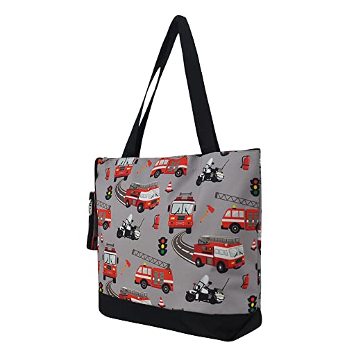 Image of NGIL Medium Top Zipper Closure Canvas Tote Bag with Attached Matching Coin Purse For Moms and Nurses