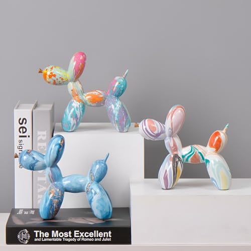 Estatua Perro Globo, Escultura de Resina para Decoración miniatura 7