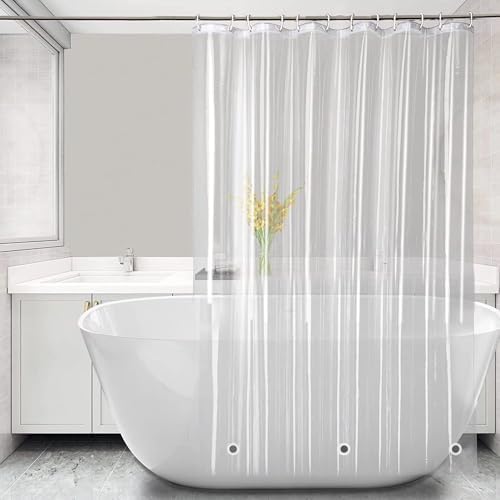 Tonnali 60 x 72 Shower Curtain Liner, Clear Plastic Stall