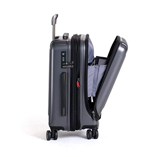 DELSEY PARIS Titanium Hardside Expandable Luggage with Spinner Wheels Carry-On Luggage, Graphite, Carry-On 19 Inch - Thumbnail 3
