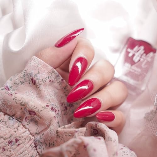 Image of Nails & More Dark Pink Nail Polish, Argan Oil-Infused Gel Shine, Rich Pink Nail Shade, Bold & Beautiful | 10ml