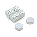 Produktbild first4magnets F215-ZN-10 15mm Durchmesser x 5mm dicken N42 Neodym-Magneten (Zink vernickelt) -5,4 kg ziehen (Packung mit 10), Metall, Silver, 25 x 10 x 3 cm, Einheiten