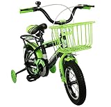 Airel Bicicleta Niños y Niñas | Bici con Ruedines y Cesta | Bicicleta Infantil | Bicic Niños 12, 16,18 y 20 Pulgadas | Bicicleta Infantil 3-8 años Verde 12 Pulgadas