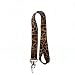 Animal Print Key Chain Lanyard with Swivel Key Clip and Cellphone Strape - Leopard Tan