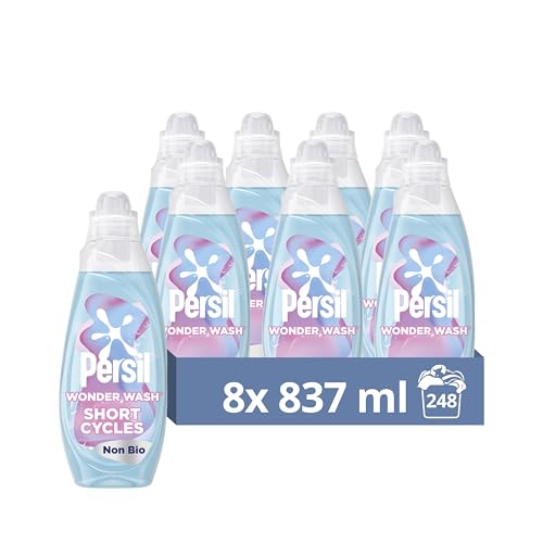 Persil Wonder Wash Sensitive* Non Bio Liquid Detergent Fast-Acting Formulation with a Pure Heaven Scent 837 ml(31 washes) - Case pack of 8