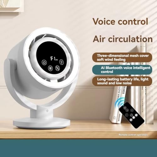 Ventilateur de bureau USB sans lame intelligent portable commande vocale - 4