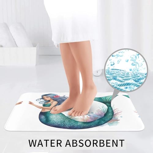 Tapis de salle de bain queue de sirène pour sublimer la coiffeuse et les WC - 7