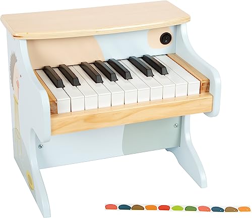 Image of Small Foot Wooden Kids Piano inchGroovy Beats inch - Electronic Toy Piano with Stickers & Sheet Music - Musical Instrument Toy for Toddlers & Kids