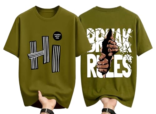 Image of AUSK Oversized T-Shirts || Printed Loose Fit Half Sleeve Tshirt for Mens