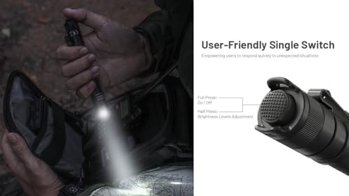 Image of Nitecore MT2A Pro EDC Flashlight, 1000 Lumens, 279 Yard Beam, USB-C Rechargeable, Dual Power Compatibility, Compact Waterproof Slim Penlight, Including NitecoreS Sticker