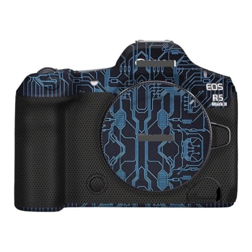 Film vinyle anti-rayures Canon EOS R5 Mark II bleu circuit pour stopper les chocs du boîtier