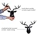 Keygift Deer Head Wall Decor Geometrical Black Deer Antlers Wall Sculpture Faux Taxidermy Resin Wall Animal Head 14x5.5x11 Inches