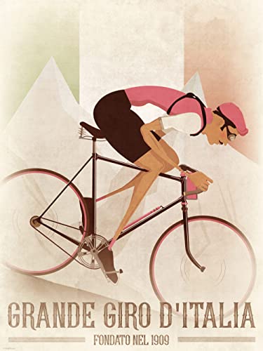 Giro D'Italia Cycling Poster. Grand Tour Bicycle Bike Race, Cycling Wall Art Hanging Print Home Décor (unframed) 30x40 cm, 18x24 inch, 24x36 inch