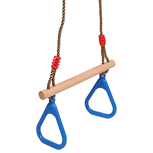 Exterior Columpio Jardin, Columpios Infantiles, Juego de Asiento de Antideslizante Columpio para Niños, Columpio Ajustable en Altura (16 * 21 * 2,2 cm-Azul) Cover
