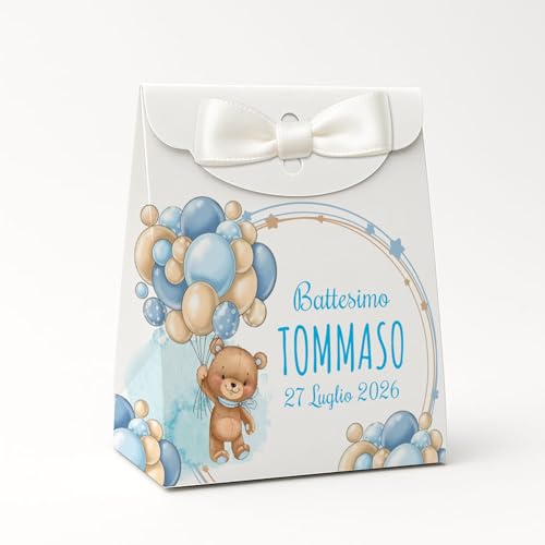 PV Grafik® Set da 16 Scatoline Portaconfetti Battesimo e Nascita