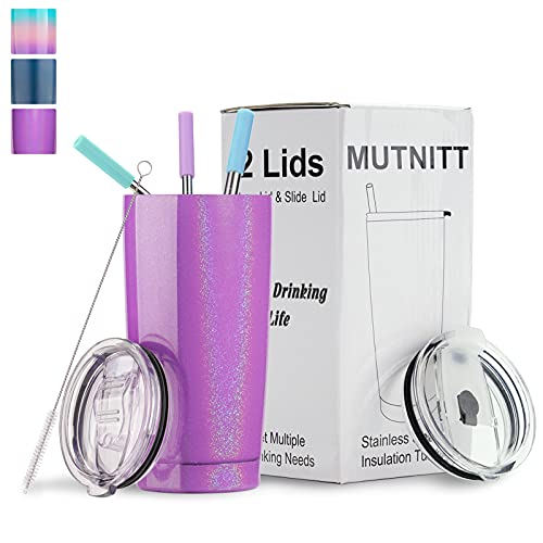 20 oz tumbler with lids and straws,18/8 stainless steel vacuum in…