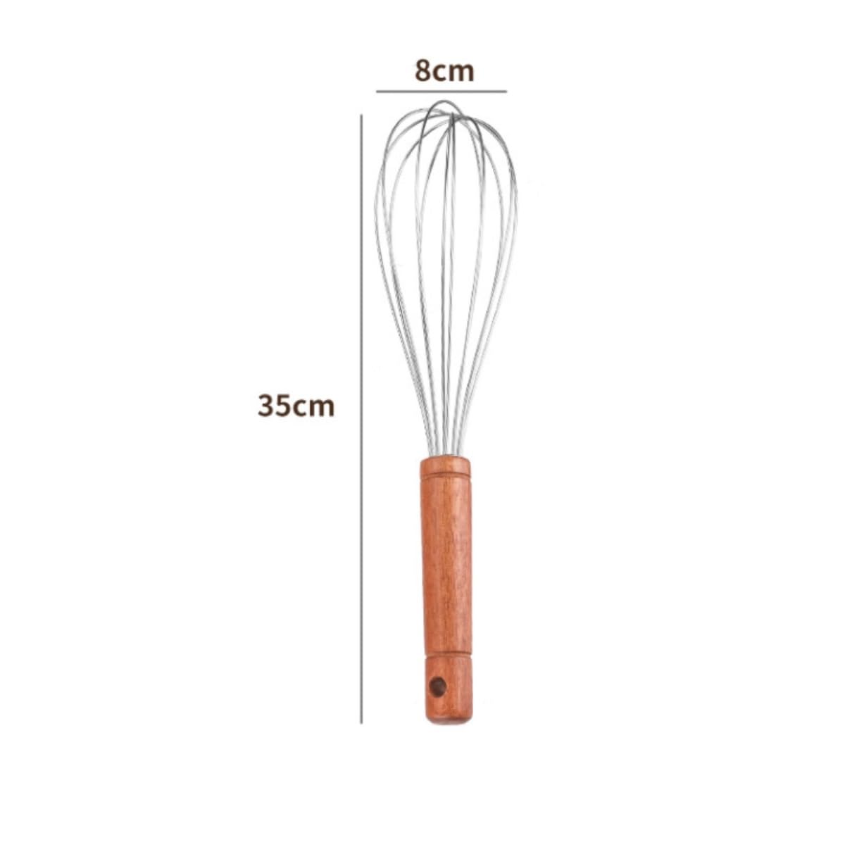 Batidor Varillas Cocina Batidor De Huevos De Acero Inoxidable, Mango De Madera Maciza, Crema Batida Manual, Artefacto For Hornear, Cocina Casera, Batidora De Huevos Manual Barillas Batir Batidor De Hu