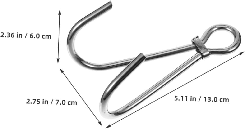 2pcs Underwater Double Hook for Diving Scuba Reef Hooks 316 Stainless Steel Corrosion-Resistant Portable Small for Diving Safety Gear