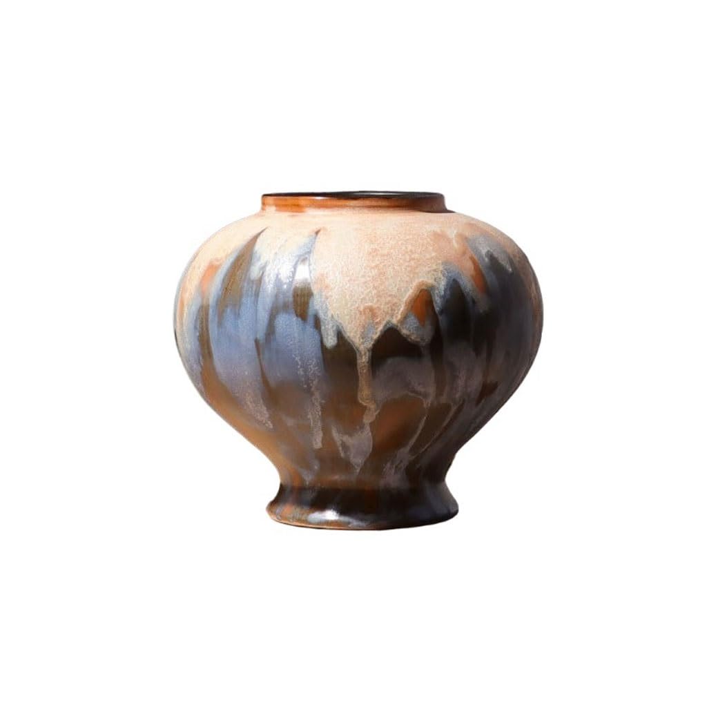 EINES Ceramic Vase Chinese Style Flower Arrangement Water Planter Living Room Homestay Ornaments(A)