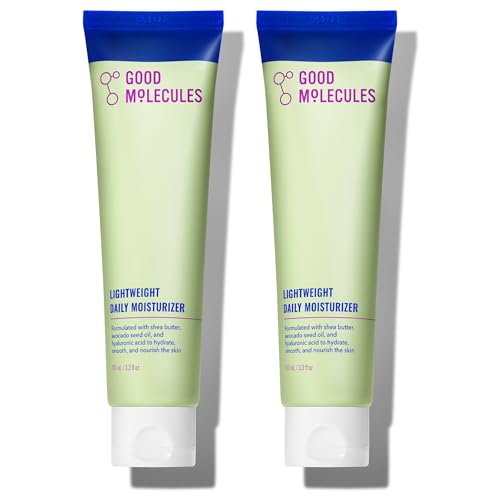 Image of Good Molecules Lightweight Daily Moisturizer Face Cream Pack 2 - 100 ml / 3.38 fl oz Each - Non-Greasy Facial Moisturizer Face Lotion with Shea Butter & Hyaluronic Acid