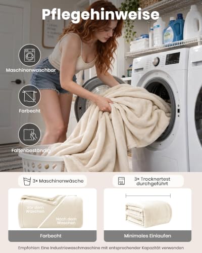 Good Nite Fleecedecke, flauschig, Flanell, warm, weich, Überwurf für Sofa, Couch, Tagesdecke – Ansicht 6
