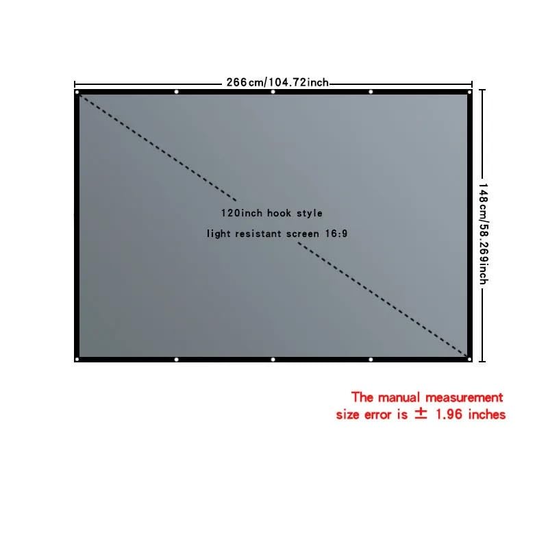 Pantalla de proyector HD anti luz metal para cine en casa 120 pulg miniatura 3