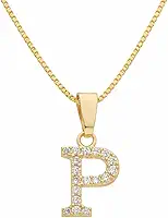 Colar Feminino com Letra Inicial de Pedra Cravada – Pingente Personalizado Elegante – Corrente Semi Joia Banhada a Ouro 18K – Presente Sofisticado para Mulher - Stella Vilela Semi Joias