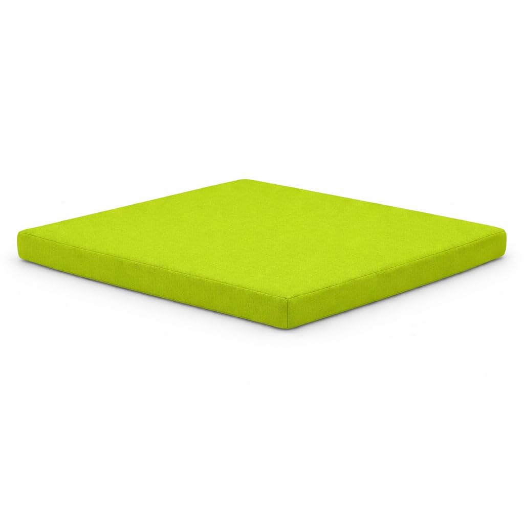 AMANSTYLE LTD Rattan Garden Furniture Cushions – Outdoor Replacement Cushion Pads for Patio Sofa, Conservatory & Garden Seating, Water Resistant Covers (Lime Green, Seat Cushion 54cm x 60cm x 5cm)