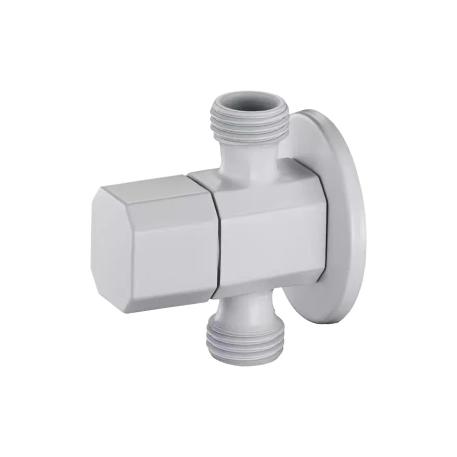Bvhisehp White B Brass Wall Mount Angle Stop Valve Bathroom Kitchen Water Control Valve