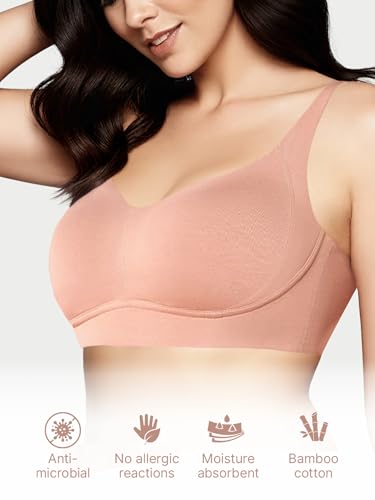 Image of Enamor Bamboo Cotton A077, Side Support, Everyday Women's T-Shirt Bra - 3X Softer, 4X More Absorbent, Antimicrobial, Padded, Wirefree, Full Coverage