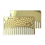 Personalized Go-Comb + Mirror - Custom Brass Hair Comb - Fit For Your Wallet
