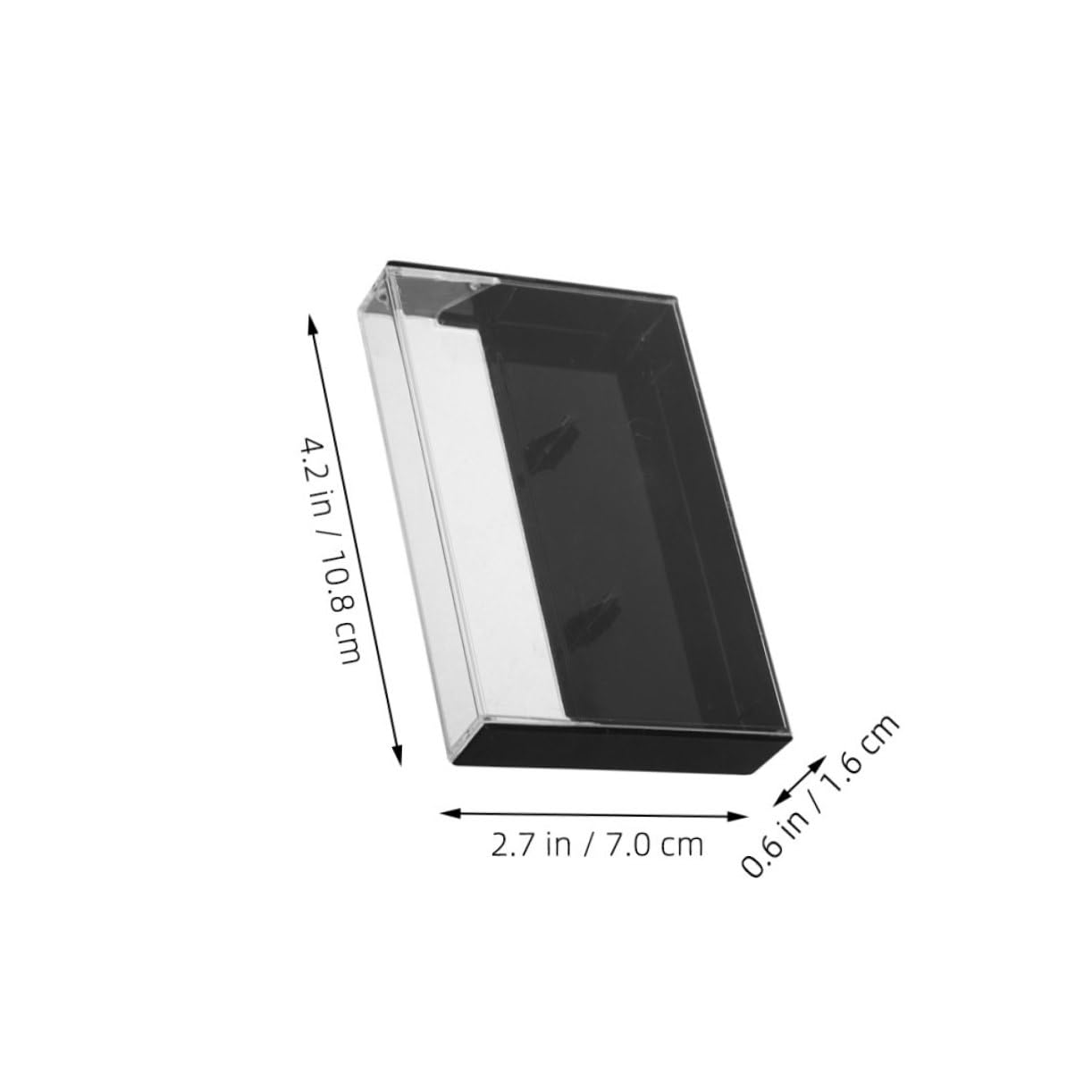 CIYODO Retro Cassette Tape Box 4-Piece Tape Organizer Crystal Holder for Music Enthusiasts and Collectors