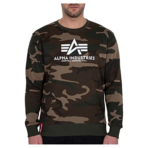 Alpha Industries Basic Sweater Camo Sweatshirt für Herren Wdl Camo 65 – Ansicht 1