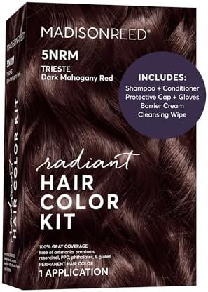 Madison Reed Radiant Hair Color Kit, 5NRM Dark Mahogany Red, 1 Pack
