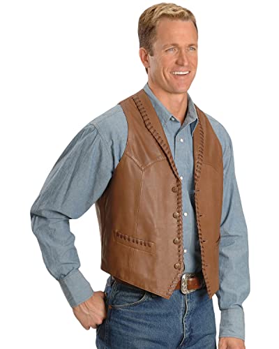 Image of Scully Men's Whipstitch Lamb Leather Vest - 206-171