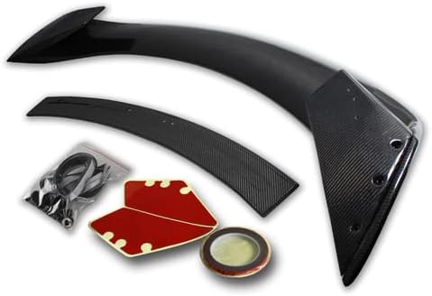 Miniatura 2 de HK5 Alerón de fibra de carbono real color negro GT350R para la tapa trasera del maletero compatible con Ford Mustang Coupe 2015-2020, 2016, 2017,