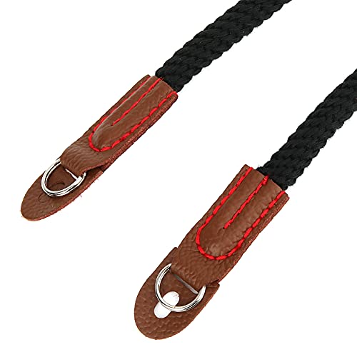 Xyntor Correa para el cuello de la cámara |Ergonómico y cómodo para cámaras sin espejo |Correa de hombro de algodón puro para viajes/senderismo/vlogging |Ligero y resistente (Negra) - imagen 8