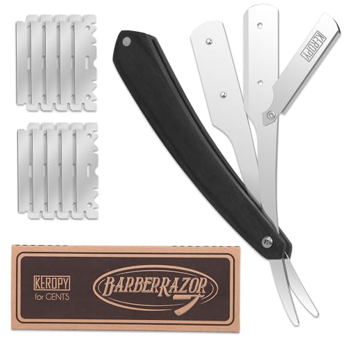 Shavette Straight Razor Kit for Men - Stocking Stuffers Gifts for Dad, Husband, Boyfriend -