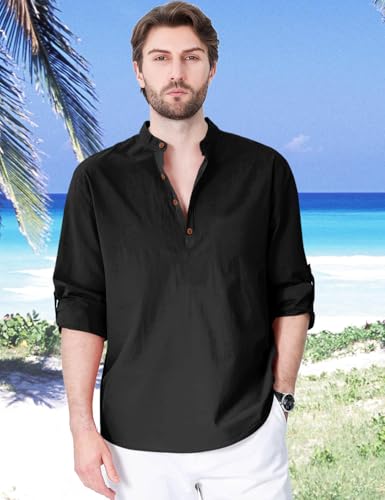 Image of Zombom Cotton Polyester Blend Solid Casual Regular Fit Mandarin /Chinese Collor Short Kurta Shirt for Men