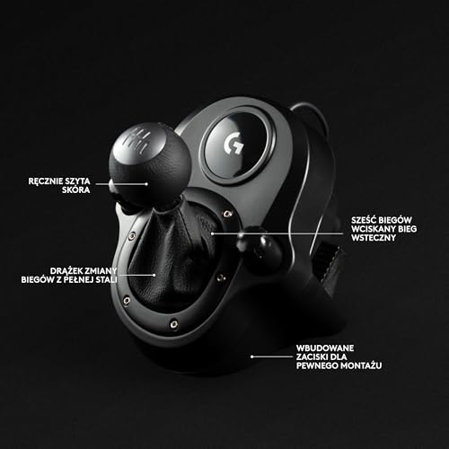 Logitech G G29 SE Driving Force, kierownica i pedały wyścigowe, siłowe sprzężenie zwrotne, prawdziwa skóra + Driving Force Shifter, dźwignia zmiany biegów - do konsol PS5, PS4 i PC/Mac - Czarny