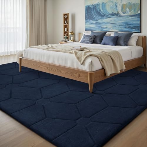 Sour Lemon Area Rugs 9x12 Living Room Bedroom, Large Carpet Blue Rug by Sour Lemon - Used condition - Image 6