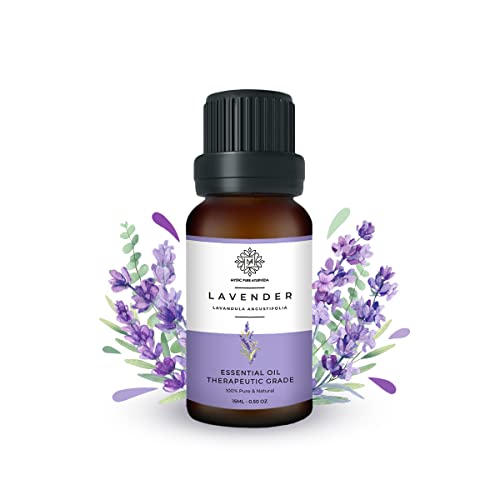 Image of Lavender Essential Oil | Hair & Skin Care, Anti Aging | Better Sleep & Relaxation, Body Massage Aromatherapy | 100% Pure Therapeutic Grade - 15ml