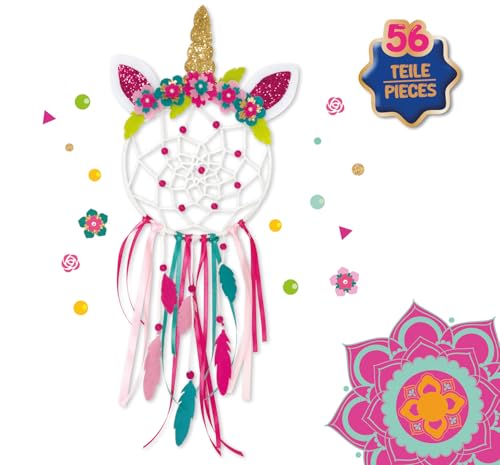 LENA 42701 Dreamcatcher Einhorn - Traumfänger Bastelset für Kinder ab 6 Jahren, Kreativ werden und Traumfänger basteln, Mit bunten Perlen… – Ansicht 2