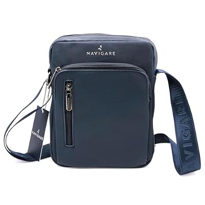 Navigare BORSELLO UOMO TRACOLLA – Borsello Uomo in Ecopelle con Tracolla Regolabile, 2 Tasche con Zip e Scomparti Interni, Stile Elegante e Casual per Lavoro, Viaggio e Tempo Libero