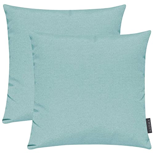 Fino Kissenhülle ca. 40 x 40 cm hochwertig & knitterarm Farbe 31 Mint (2er Set) Cover