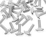 HOMOBABE Pernos en T de Acero Inoxidable M6 para Perfil de Aluminio Estándar 6mm, 30 Piezas, Alta Dureza y Retención de Tuerca, Ideales para Grabadoras 3d y Cortadores Cnc