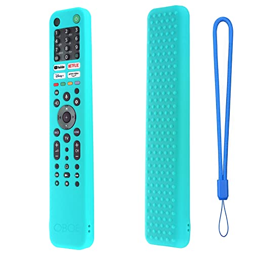 Image of Oboe Silicone Tv Remote Cover Compatible with Sony Smart Tv Voice Remote RMF-TX520P / A80J / X80J / X85J / X90J / X95J Remote Protective Case with Remote Loop (Mint Green) [Remote NOT Included]