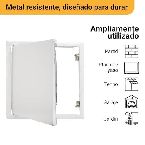 Miniatura 5 de Proxinova Puerta De Inspección De 500 X 500 Mm, Puerta Con Apertura A Presión Para Pared Exterior Resistente, Puerta De Inspección De Metal Para Mantenimiento Contador De Agua, Gas, Contador Eléctrico