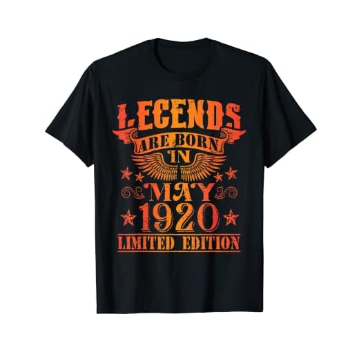 Cumpleaños Mayo 1920 Edición Limitada Regalo Legend May Camiseta